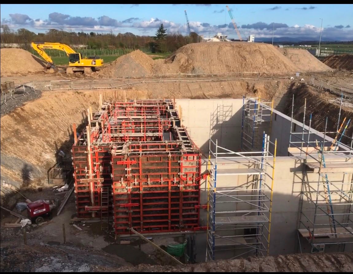Formwork construction site